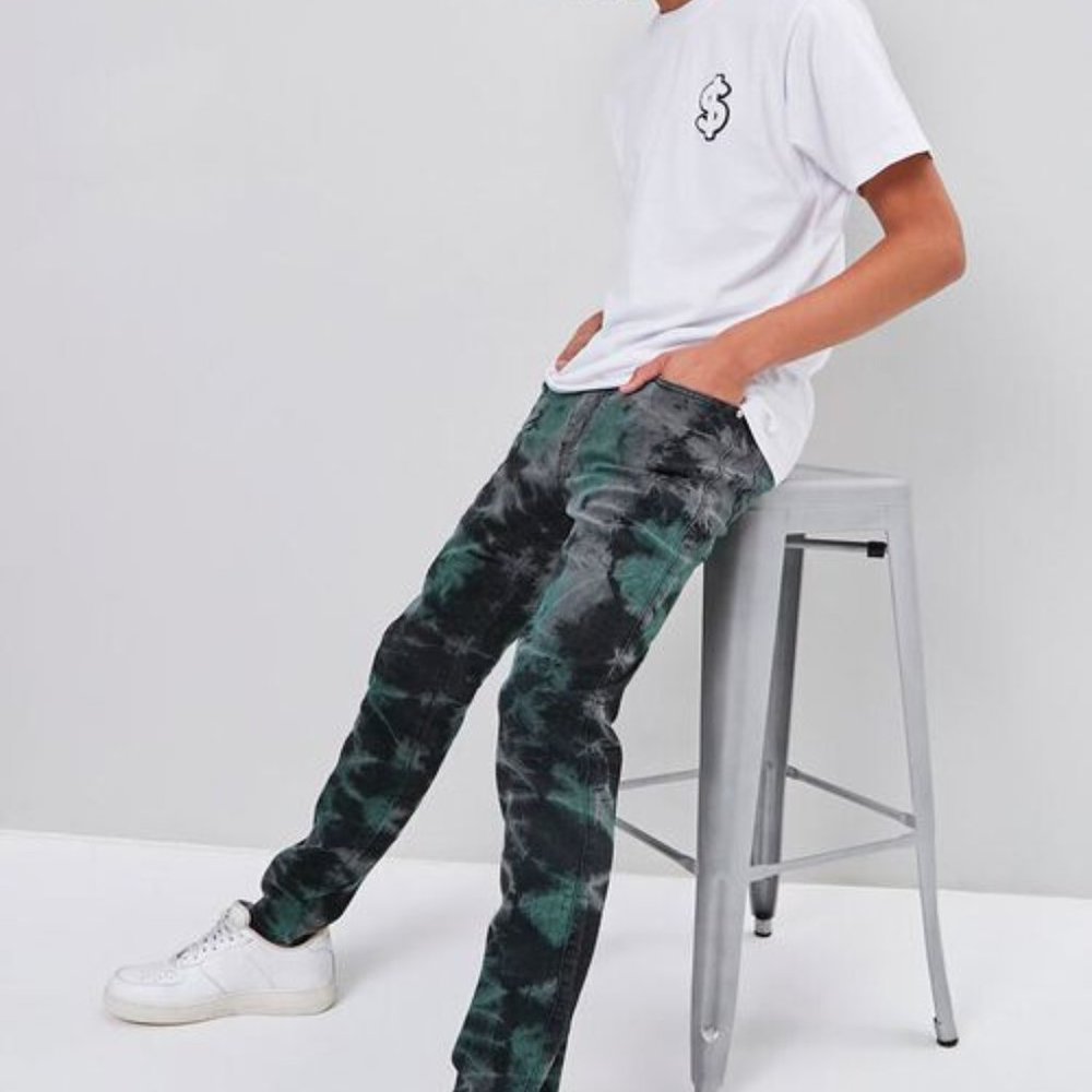 Cloud Wash Straight-Leg Jeans Skinny slim stylish